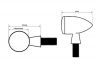 Highway Hawk HH204-346 Blinkry Highsider Rocket Bullet černá 2ks